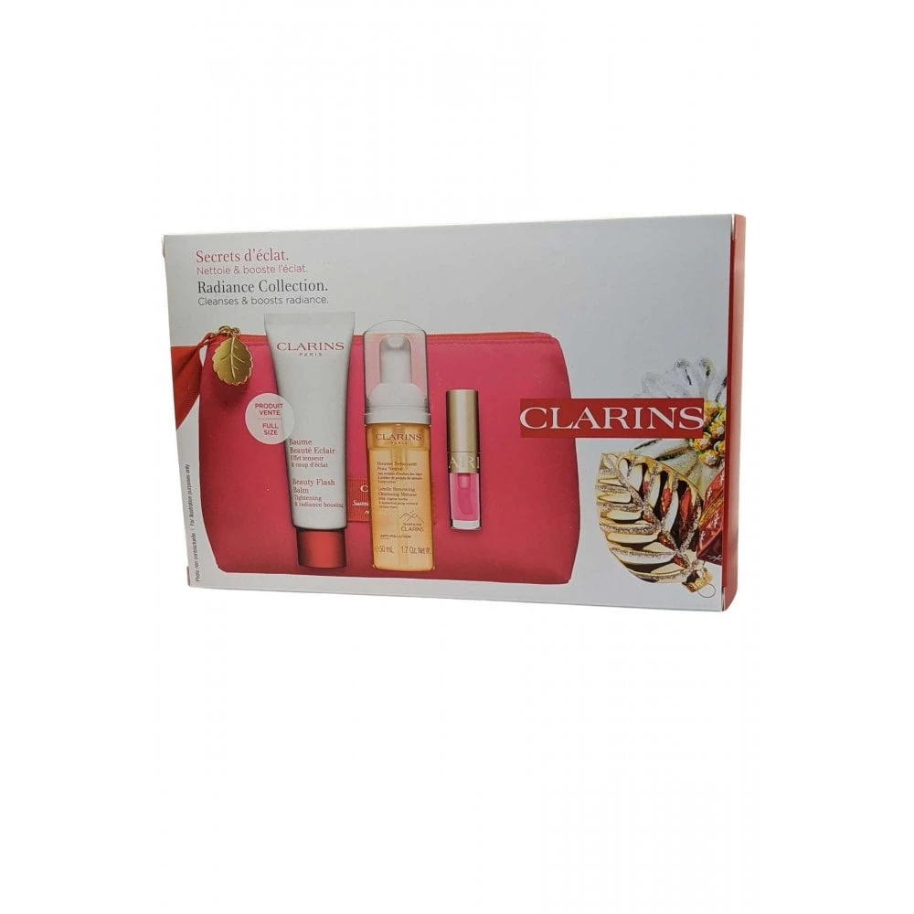 Clarins Beauty Flash Radiance Collection Set- Flash Balm 50ml Cleansing Mousse 50ml, Lip Oil 1.4ml 1 Clarins Beauty Flash Radiance Collection Set- Flash Balm 50ml Cleansing Mousse 50ml, Lip Oil 1.4ml