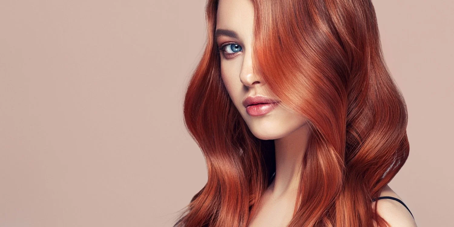 Front Page -Kelsey Cosmetics Shop beauty redhead girl long shiny wavy